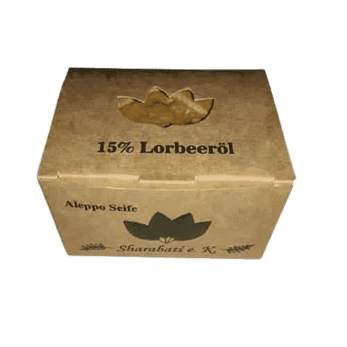 Aleppo Seife mit 15 % Lorbeeröl – Sharabati ca. 160 g