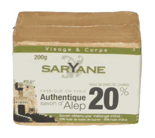 Aleppo Seife â 20% Lorbeeröl und 80% Olivenöl â Saryane 200 g
