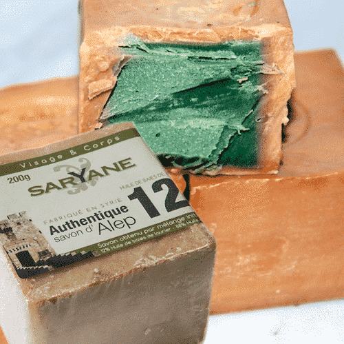Aleppo Seife – 12% Lorbeeröl und 88% Olivenöl – Saryane 200 g — weitere Ansicht