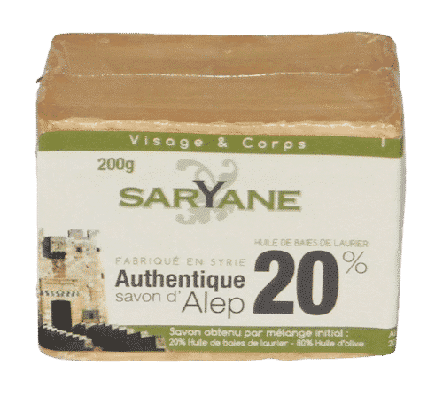 Aleppo Seife – 20% Lorbeeröl und 80% Olivenöl – Saryane 200 g