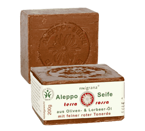 Aleppo Seife rote Erde – Peelingseife – Pearl & Finigrana 200 g