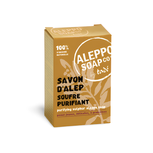 Reinigende Schwefel Aleppo Seife – Akne neigende Haut – Tade 150 g
