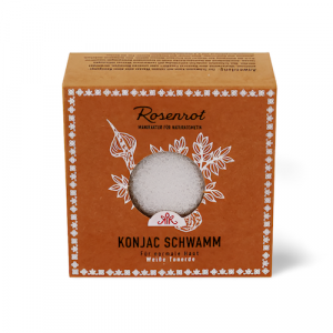 Konjac Schwamm – Weisse Tonerde – Rosenrot